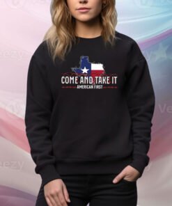 Texas Come And Take It American First Border Razor Wire Hoodie Tee Shirts
