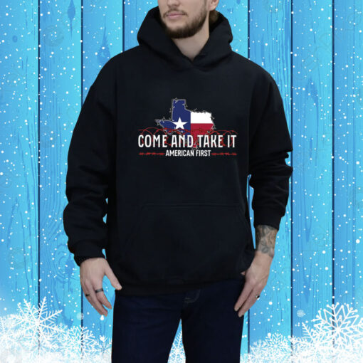 Texas Come And Take It American First Border Razor Wire Hoodie Shirts