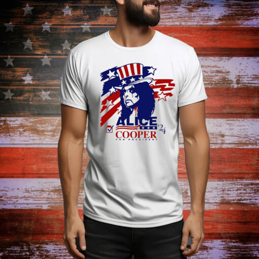 Vote For Alice Cooper 24 For President Hoodie Shirts