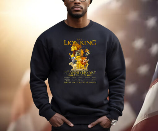 The Lion King 30th Anniversary 1994-2024 Thank You For The Memories Shirt