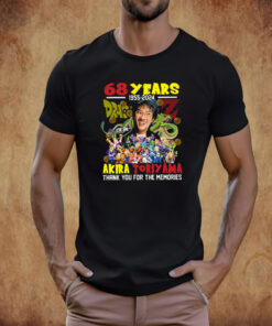 Akira Toriyama 68 Years 1955-2024 Thank You For The Memories T-Shirt