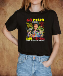 Akira Toriyama 68 Years 1955-2024 Thank You For The Memories T-Shirt
