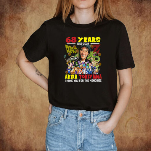 Akira Toriyama 68 Years 1955-2024 Thank You For The Memories T-Shirt