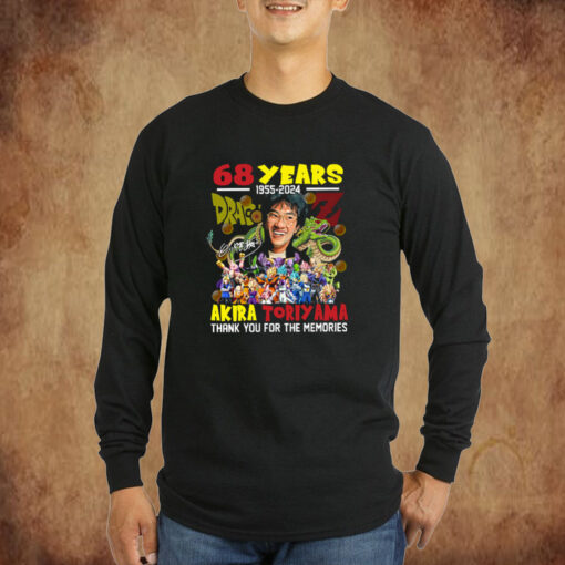 Akira Toriyama 68 Years 1955-2024 Thank You For The Memories Sweatshirt