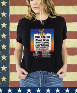 Australia 2024 Suzi Quatro Cheap Trick Jon Stevens The Angels Baby Animals The Screaming Jets Chocolate Starfish shirt