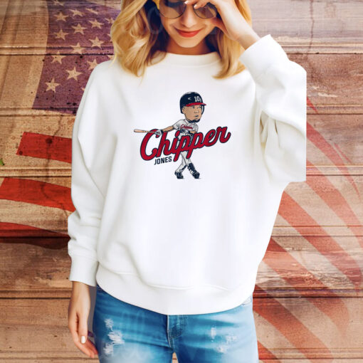 Chipper Jones: Caricature Hoodie Shirts