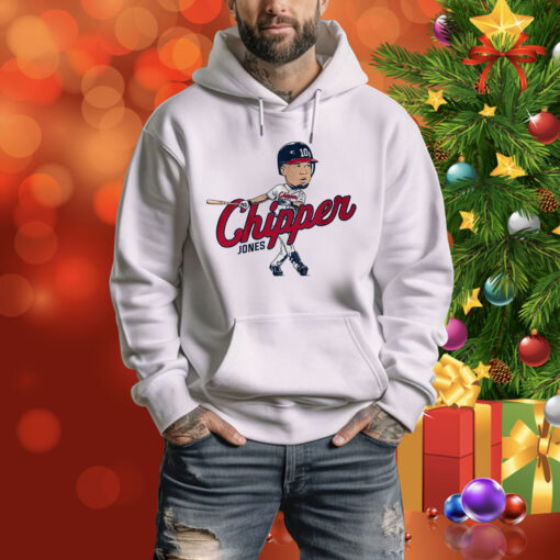 Chipper Jones: Caricature Hoodie Shirt