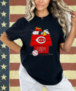 Cincinnati Reds Snoopy And Woodstock The Peanuts Baseball Shirt