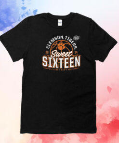 Clemson Tigers 2024 Ncaa Tournament March Madness Sweet Sixteen Defensive Stance T-Shirt