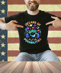 Cute oceans of possibilities summer reading sea creatures T-shirt