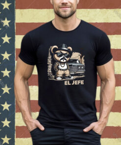 EL JEFE Hip Hop Teddy Bear Lowrider Shirt Chicano Cholo Shirt