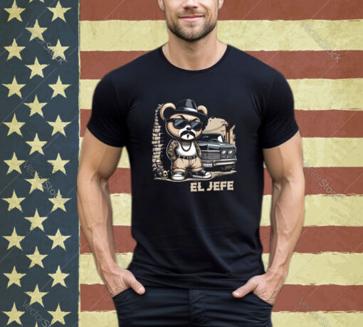 EL JEFE Hip Hop Teddy Bear Lowrider Shirt Chicano Cholo Shirt