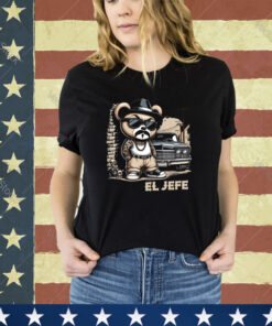 EL JEFE Hip Hop Teddy Bear Lowrider Shirt Chicano Cholo Shirt