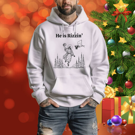 He is Rizzin' Funny Jesus Playing Basketball Hoodie Shirt