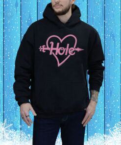 Heart Arrowed Hole Eye Hoodie Shirt