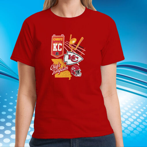 Kansas City Chiefs Fanatics Branded Split Zone T-Shirts