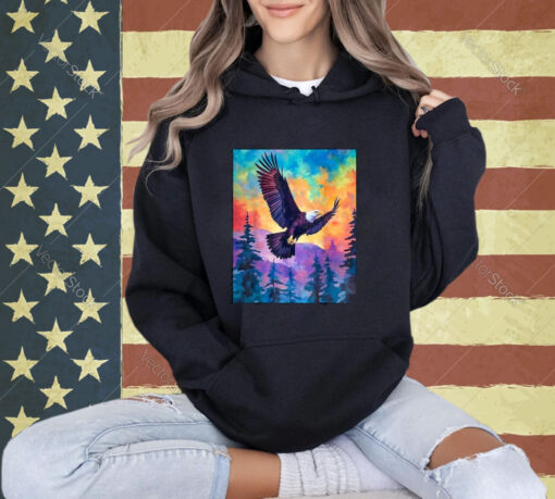 Majestic Eagle Silhouette Freedom's Colors T-Shirt