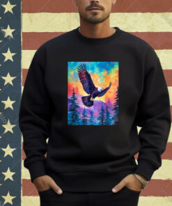 Majestic Eagle Silhouette Freedom's Colors T-Shirt