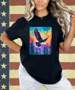 Majestic Eagle Silhouette Freedom's Colors T-Shirt