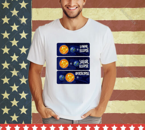 Official Lunar Eclipse Solar Eclipse Apocalypse Scientific Phenomena 2024 shirt