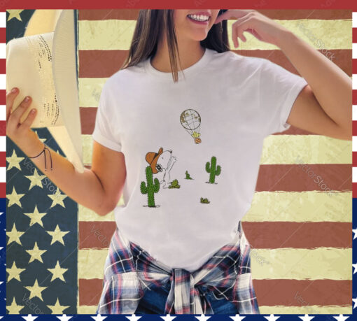 Official Peanuts Snoopy & Woodstock Western Portrait Women’s shirt