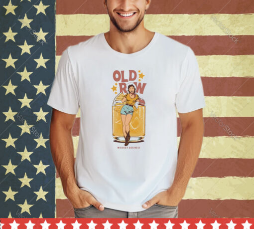 Official Whiskey Business Old Row Girl And Goblet shirt