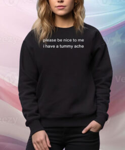 Please Be Nice To Me I Have A Tummy Ache Hoodie Shirts