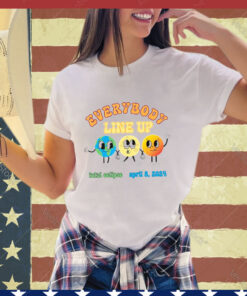 Retro Everybody Line Up Total Solar Eclipse 2024 Earth Moon Shirt