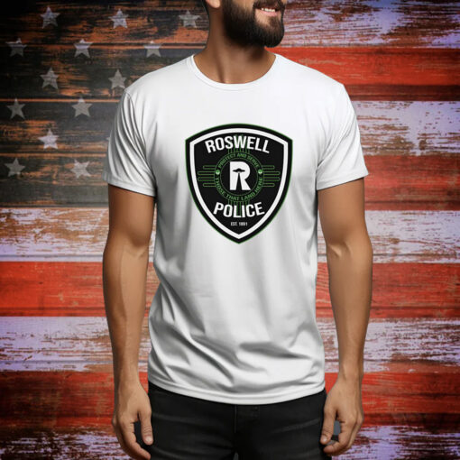 Roswell Police Est 1891 Protect And Serve Those That Land Here Hoodie Shirt