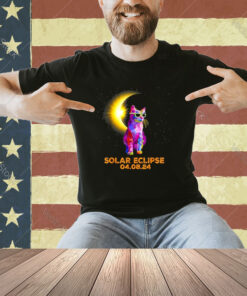 Solar Eclipse Tshirt 2024 Cat Wearing Solar Eclipse Glasses T-Shirt