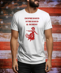 Sunfloweralley Depressed Stressed And Horny Hoodie Shirts