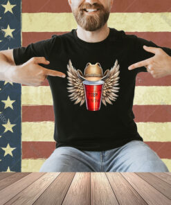 Tobi Red Solo Cup With Wings Cowboy Hat T-Shirt