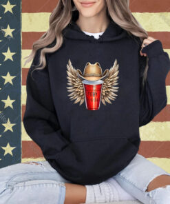 Tobi Red Solo Cup With Wings Cowboy Hat T-Shirt