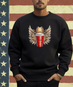 Tobi Red Solo Cup With Wings Cowboy Hat T-Shirt