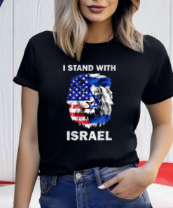 Israel and USA Flag Lion | I Stand With Israel Shirt