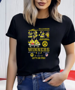 Uefa Champions League Playoffs Winners Borussia Dortmund 4 2 Atletico Madrid Lets Go Psg Shirt