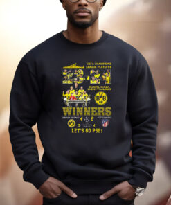 Uefa Champions League Playoffs Winners Borussia Dortmund 4 2 Atletico Madrid Lets Go Psg Shirt