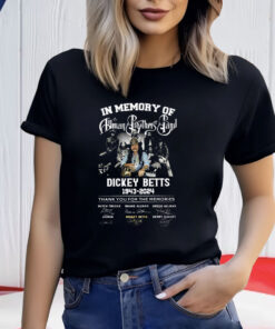In Memory Of The Allman Brothers Band Dickey Betts 1943-2024 Thank You For The Memories T-Shirt