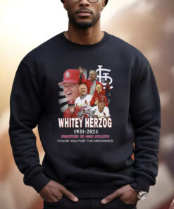 Whitey Herzog 1931-2024 Forever In Our Hearts Thank You For The Memories Shirt