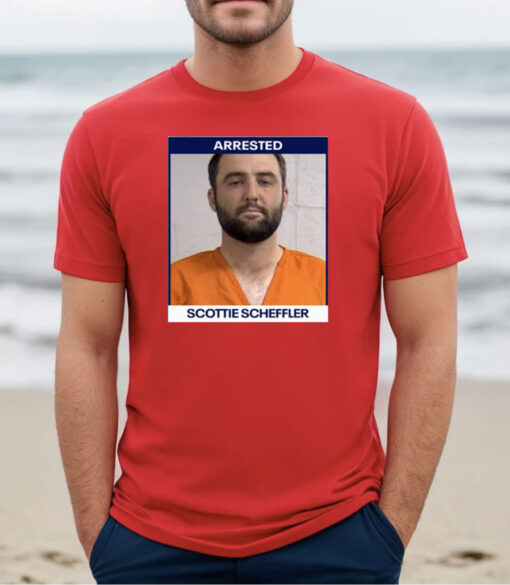 Arrested Scottie Scheffler Mugshot Tee Shirt