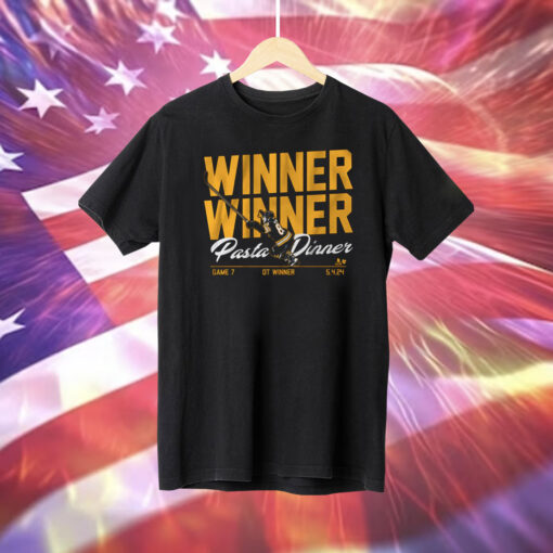 David Pastrnak Winner Pasta Dinner T-Shirt