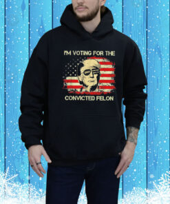 Trump I'm Voting for the Convicted Felon USA Flag Tee Shirt