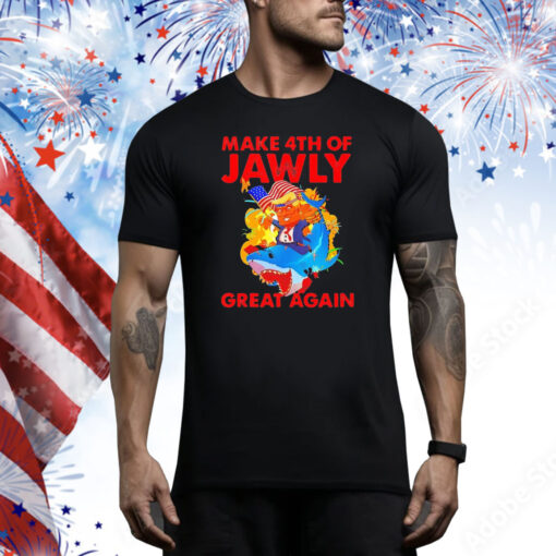 Trump Shark 4th Of July Patriotic Pun Merica Tee Shirt